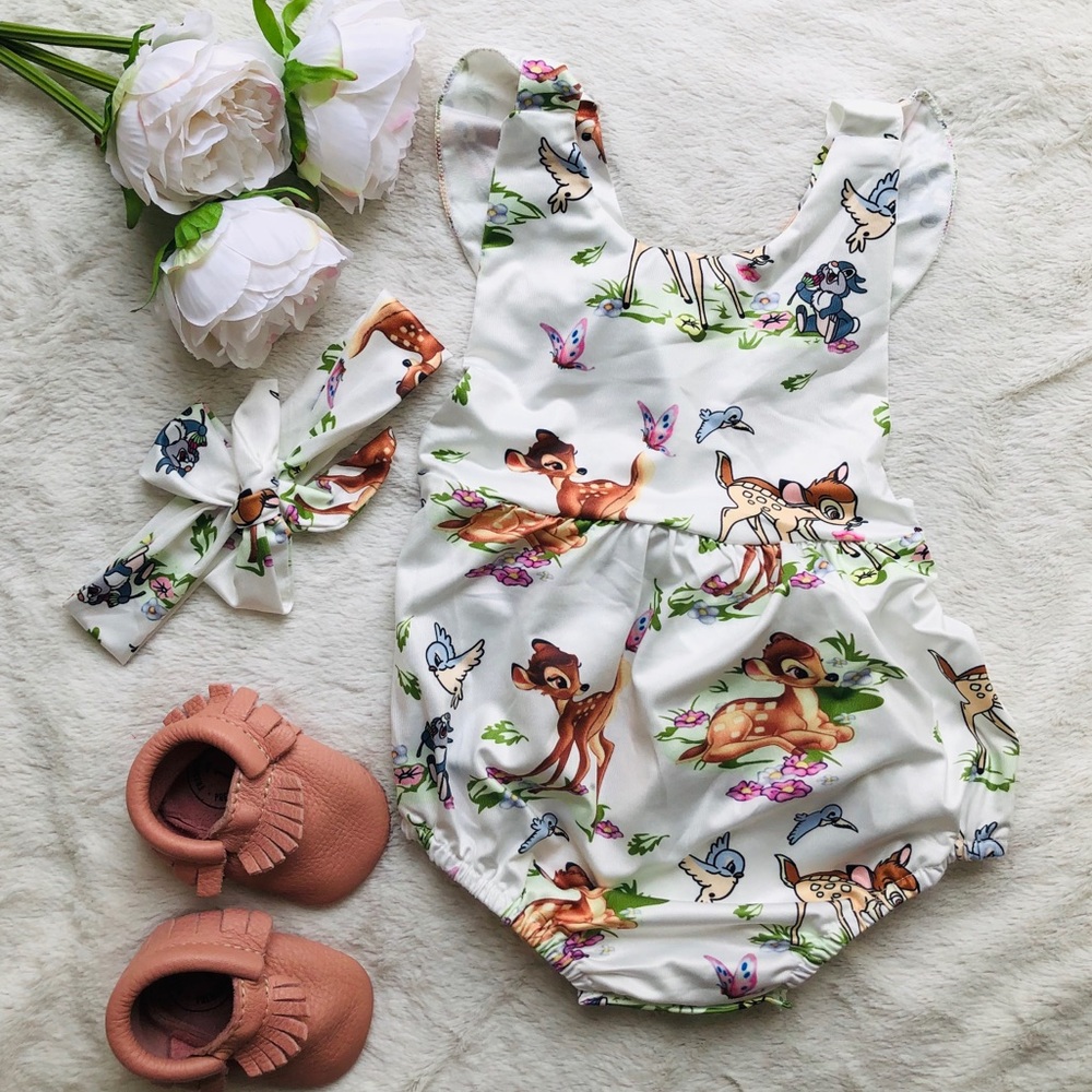 LAST 1 💕 Baby Girl Bambi Romper